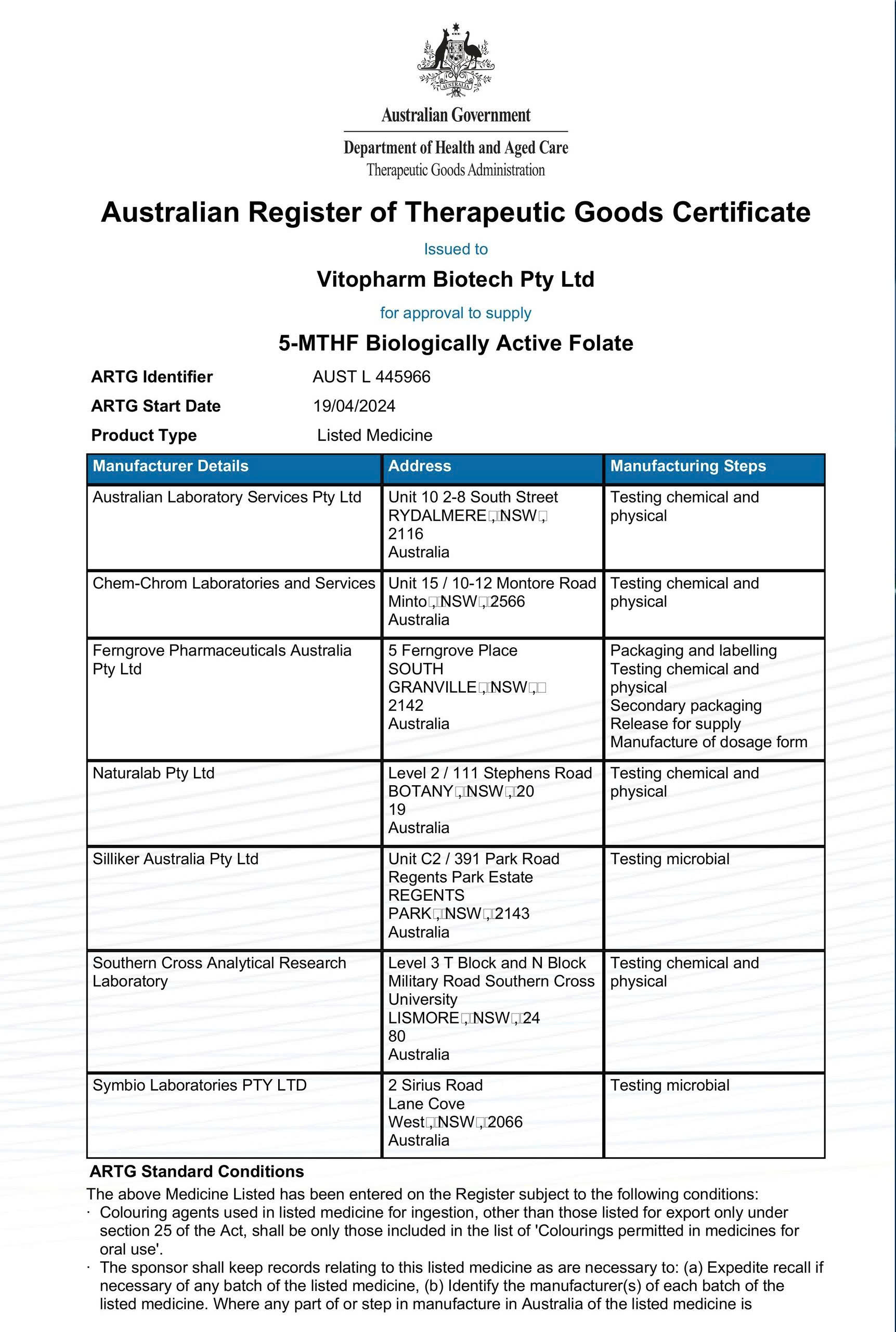 ARTG-Certificate_5-MTHF