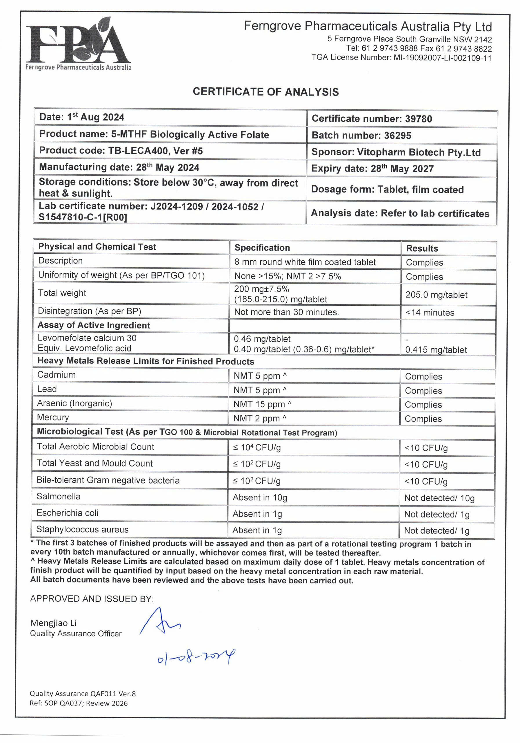 Certificate-of-Analysis